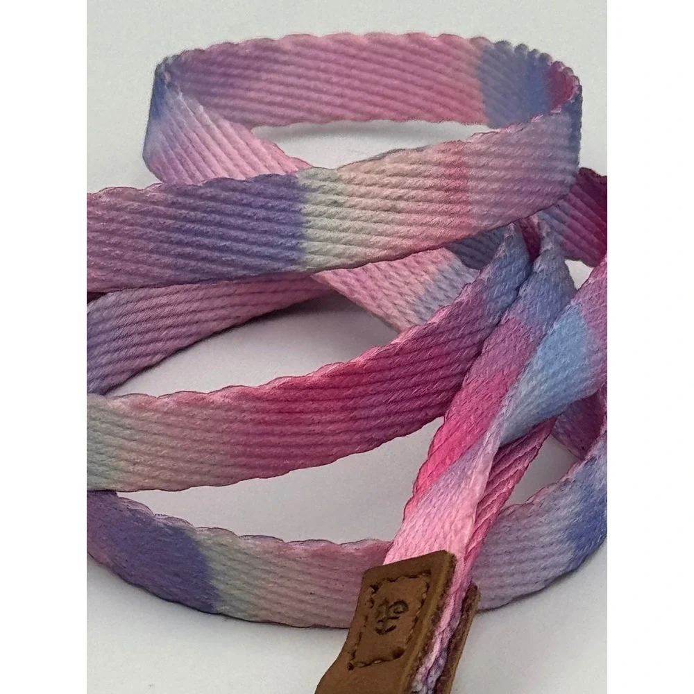 Tie Dye Retractable Badge Reel Lanyard Pink Purple Blue Fleur-de-lis Accent‎